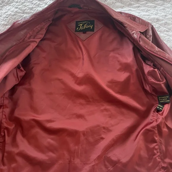 Vintage Jeffery genuine Leather Jacket in Redish Brown - Picture 3 of 10